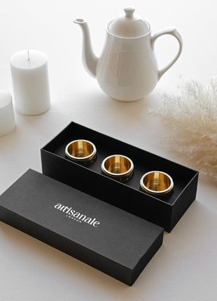 Eze Hand-engraved Brass Tealight Holder