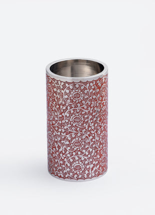 Brass Tealight Holder In Red