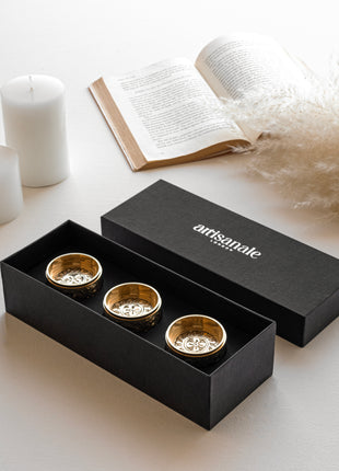Shitterton Hand-engraved Brass Tealight Holder