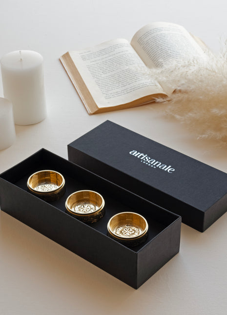 Meissen Hand-engraved Brass Tealight Holder