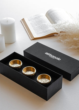Locronan Hand-engraved Brass Tealight Holder