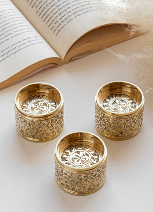 Shitterton Hand-engraved Brass Tealight Holder