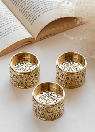 Locronan Hand-engraved Brass Tealight Holder