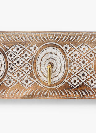 Bruges Mango Wood Coat Hook (Row Of 3)