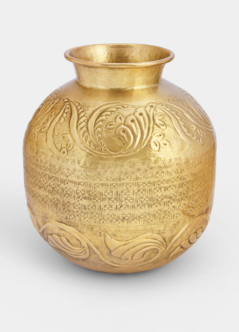 Bibury Engraved Brass Planter