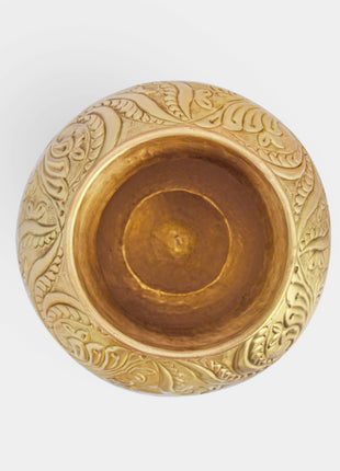 Bibury Engraved Brass Planter