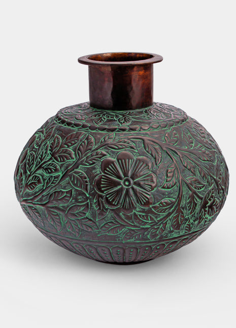 Castleton Engraved Brass Planter