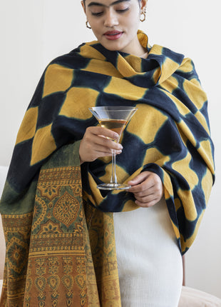Barenton Shawl In Mustard Yellow
