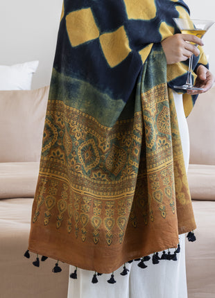 Barenton Shawl In Mustard Yellow