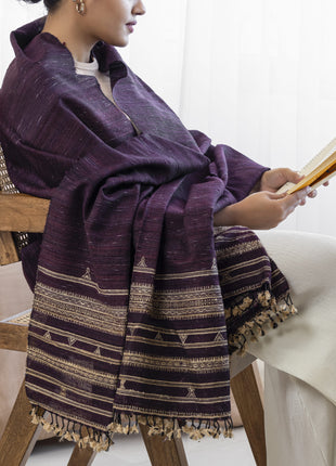 Dyrham Shawl In Purple