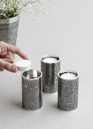 tealight candle holders made from solid brass