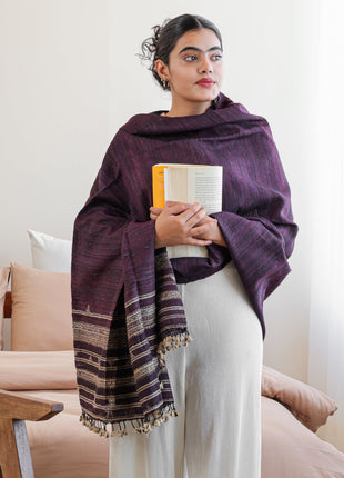 Dyrham Shawl In Purple