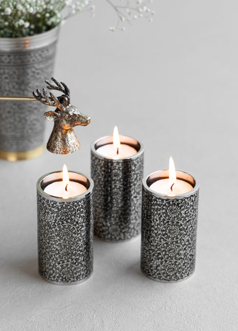 tealight candle holders made from solid brass