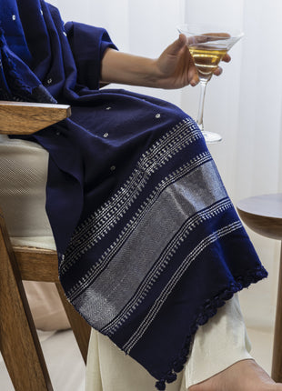 Meare Shawl In Navi Blue