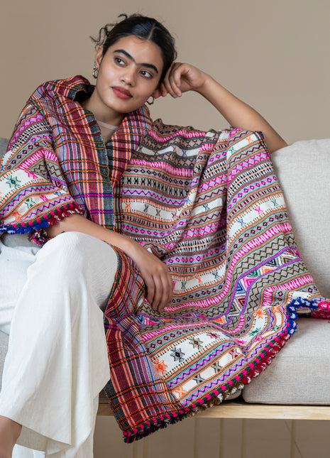 Monsoon Shawl In Rainbow