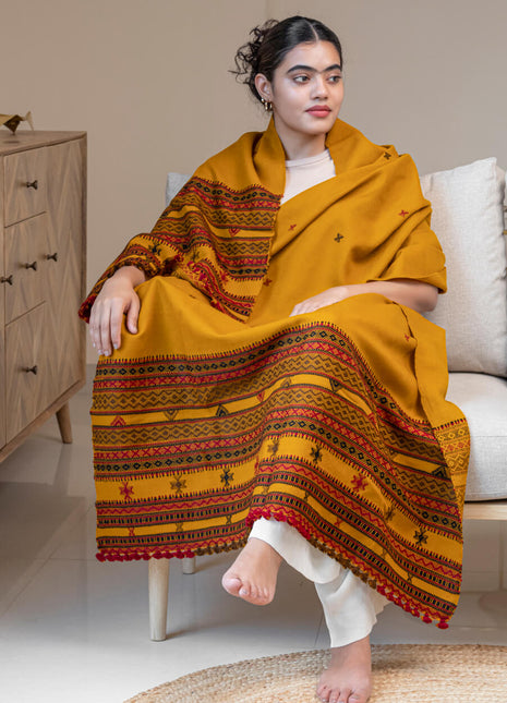 Roanne Shawl In Mustard