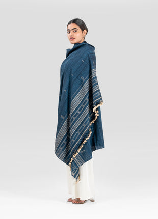 Cordelle Shawl In Eastern Blue