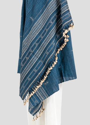 Cordelle Shawl In Eastern Blue