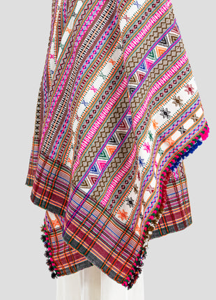 Monsoon Shawl In Rainbow