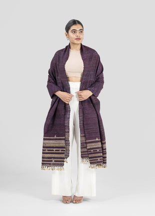 Dyrham Shawl In Purple