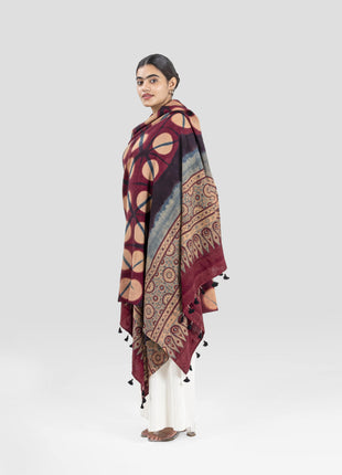 Lucerne Shawl In Blush Maroon