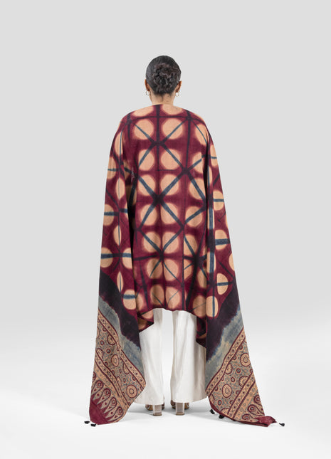 Lucerne Shawl In Blush Maroon