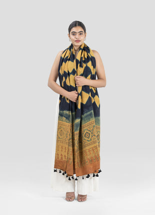 Barenton Shawl In Mustard Yellow