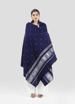 Meare Shawl In Navi Blue