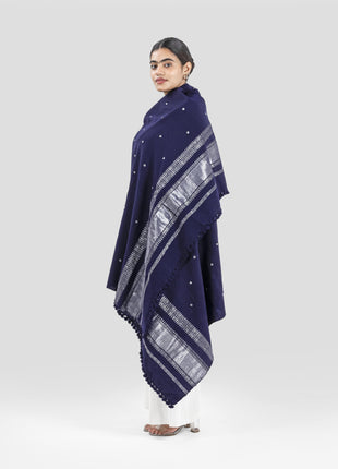 Meare Shawl In Navi Blue