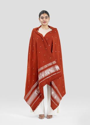 Sand Shawl In Orange