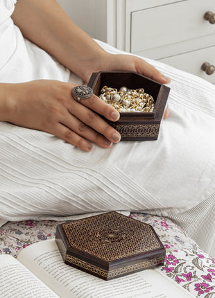 Kingham Brass Inlayed Jewellery Boxes