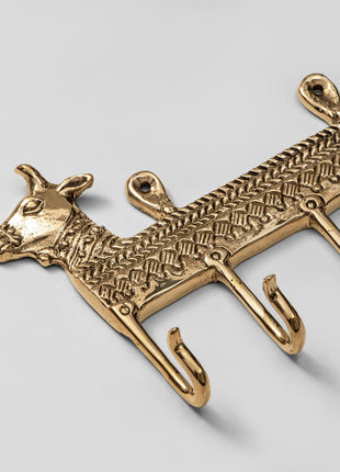 Brass Key Hook Cow