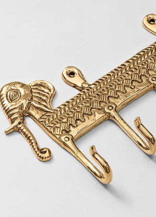 Brass Key Hook Elephant