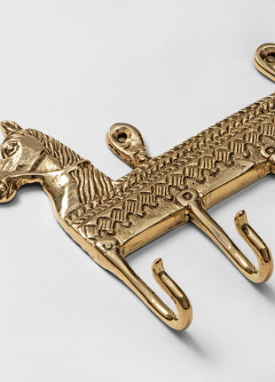 Brass Key Hook Horse