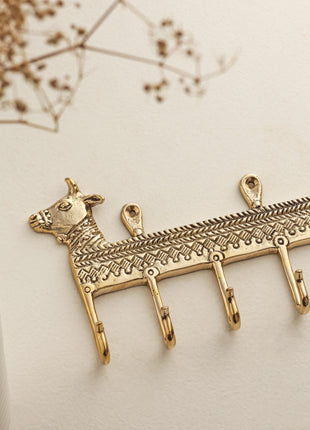 Brass Key Hook Cow