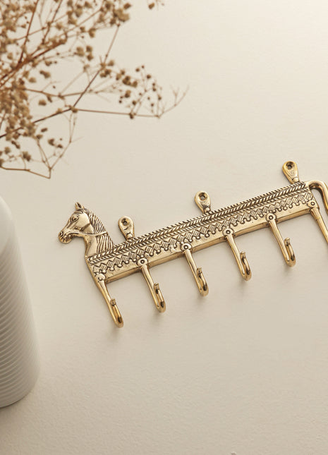 Brass Key Hook Horse