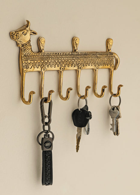 Brass Key Hook Cow