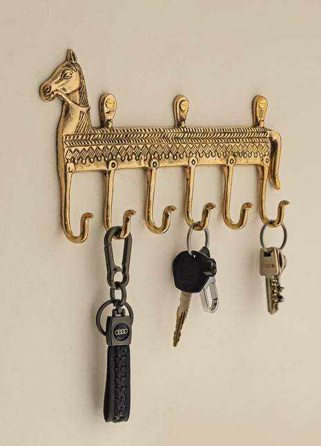 Brass Key Hook Horse
