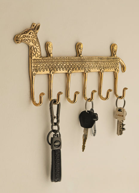 Brass Key Hook Giraffe