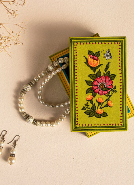 Pink Flower Jewelry Box Organizer