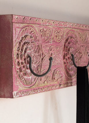Jodhpur Antique style Coat Hooks Pink