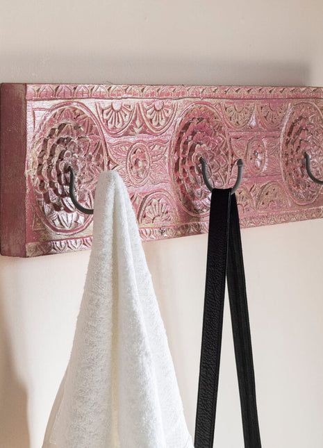 Jodhpur Antique style Coat Hooks Pink