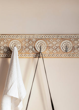 Jaisalmer Antique style Coat Hooks Whitewash