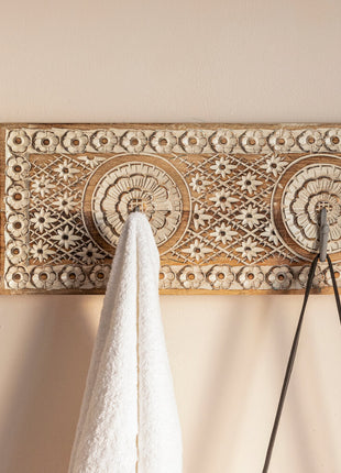 Jaisalmer Antique style Coat Hooks Whitewash