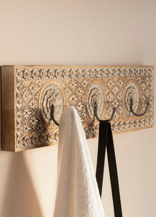 Jaisalmer Antique style Coat Hooks Whitewash