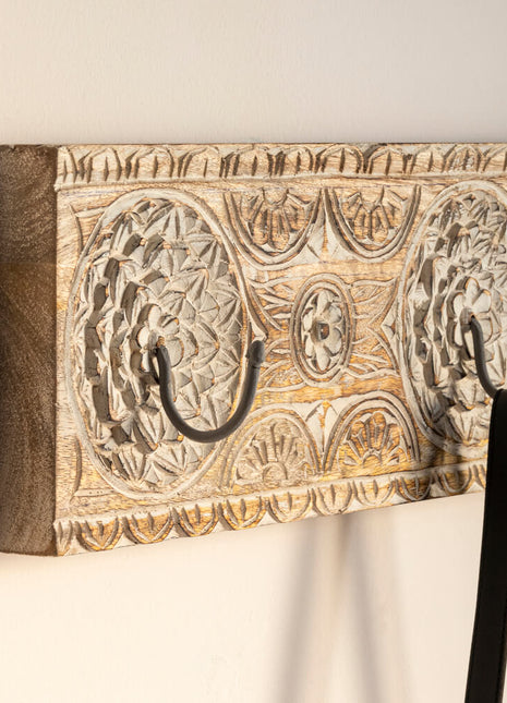 Jodhpur Antique style Coat Hooks Whitewash