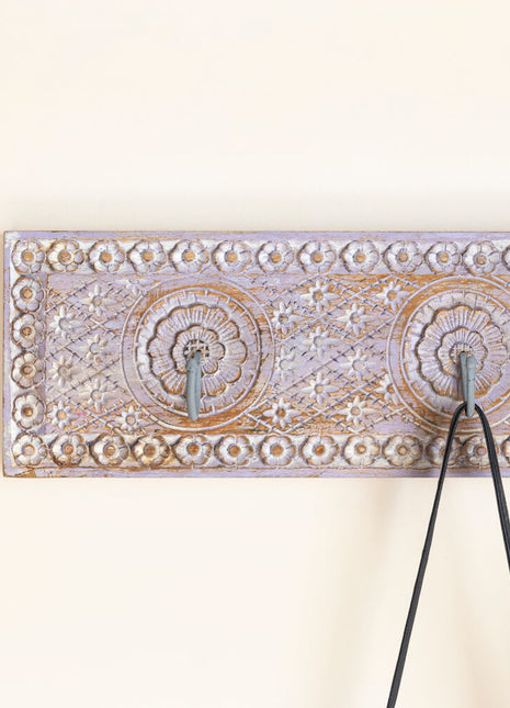 Jaisalmer Antique style Coat Hooks Purple