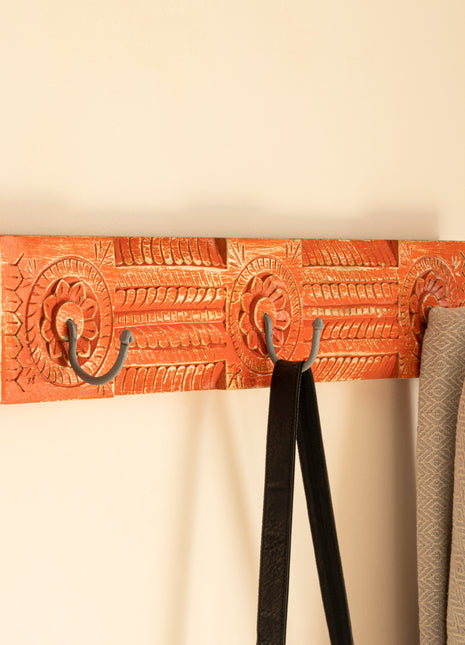 Jaipur Antique style Coat Hooks Orange