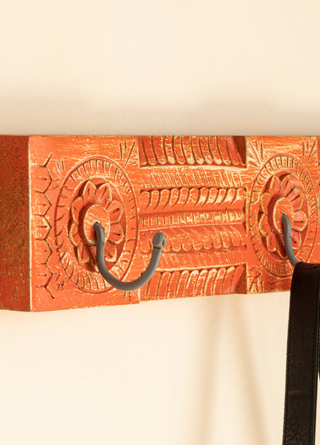 Jaipur Antique style Coat Hooks Orange