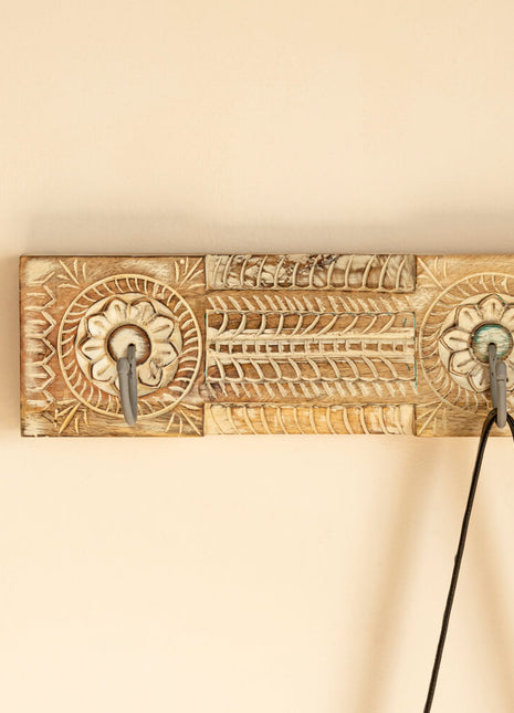 Jaipur Antique style Coat Hooks Whitewash